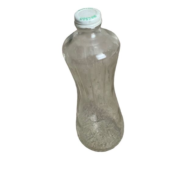 Vintage Wesson Cooking Oil Hourglass Shaped Glass Bottle with Lid - Picture 3 of 5